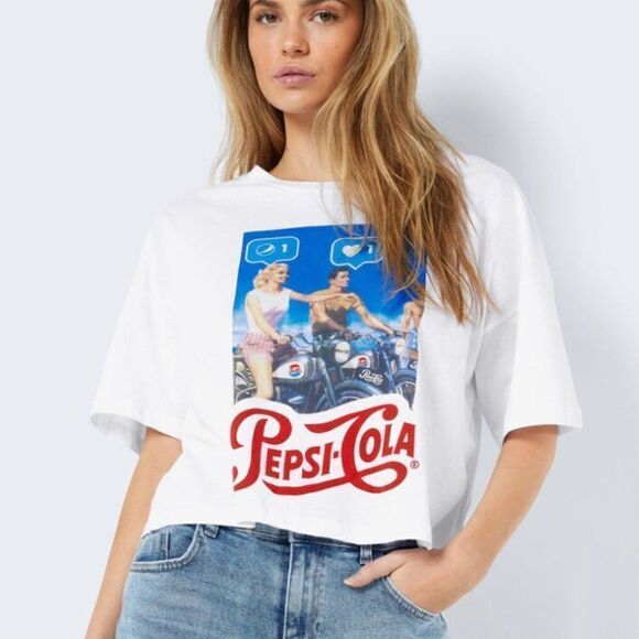 Noisy May // pepsi crop top // size medium // BNWT - Picture 2 of 10